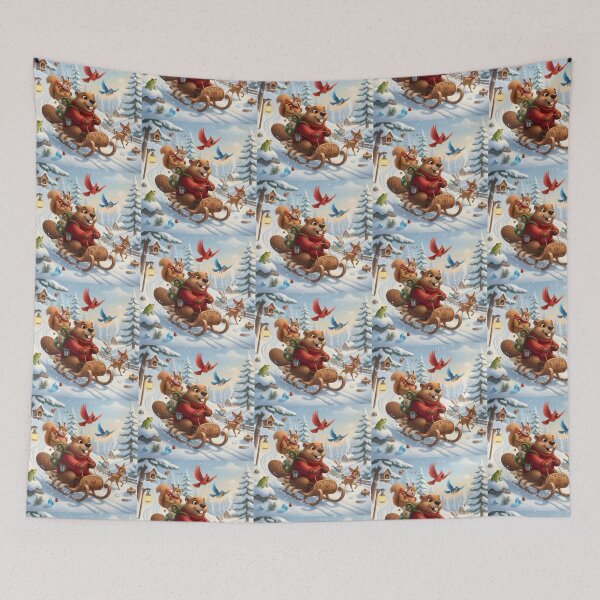 Item preview, Happy Beaver Adventures – Snowy Sled Adventure designed and sold by Clothes With Smiling Animals Walt Gral.