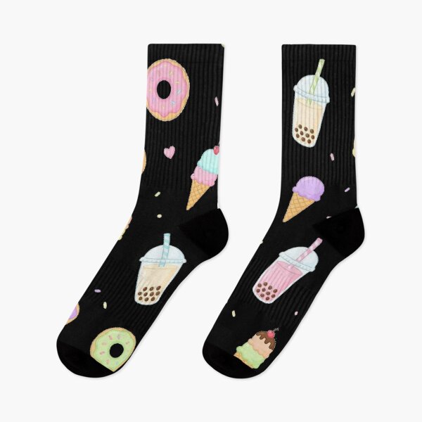 Item preview, Kawaii Desserts Pattern - Frosted Donuts Ice Cream & Boba Tea designed and sold by Dabis26.