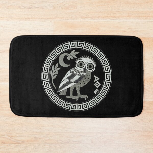 Item preview, Owl of Athena (white on black) designed and sold by JacquiTaylorArt.