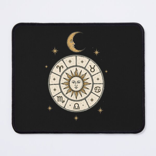 Item preview, Vintage Celestial Zodiac Sun Moon Astrology Wheel designed and sold by TSshirtShoppe.