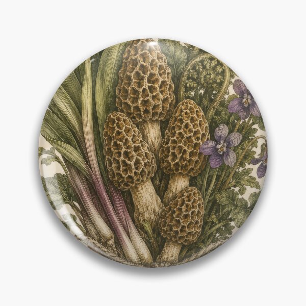 Item preview, Spring Forager's Bundle - Morel & Ramp Vintage Botanical Engraving designed and sold by ForageKitchen.