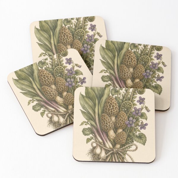 Item preview, Spring Forager's Bundle - Morel & Ramp Vintage Botanical Engraving designed and sold by ForageKitchen.
