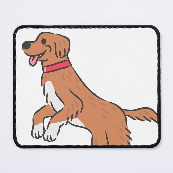 Item preview, Happy Labrador Retriever dog jumping and playing cartoon illustration. designed and sold by monkik.