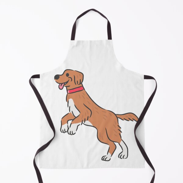 Item preview, Happy Labrador Retriever dog jumping and playing cartoon illustration. designed and sold by monkik.