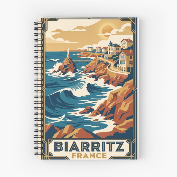 Item preview, Biarritz France Vintage Travel Poster designed and sold by Bomax121.