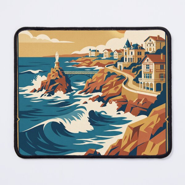Item preview, Biarritz France Vintage Travel Poster designed and sold by Bomax121.