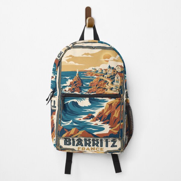 Item preview, Biarritz France Vintage Travel Poster designed and sold by Bomax121.
