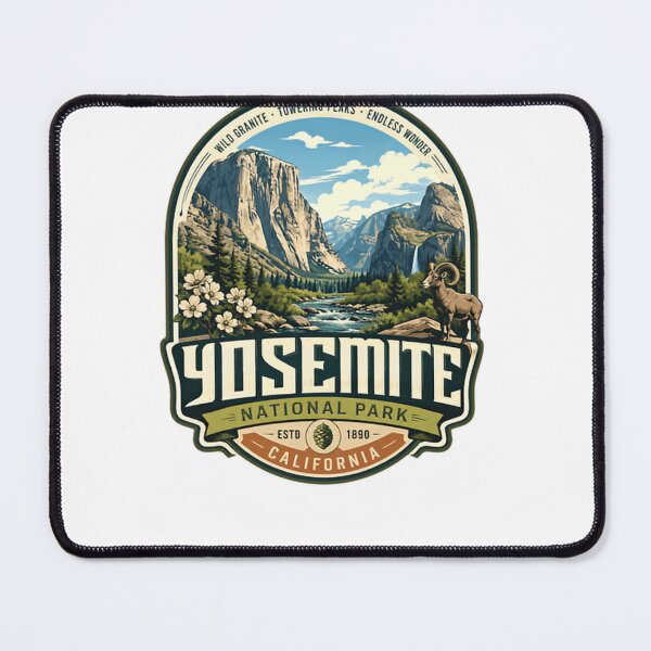 Item preview, Yosemite National Park California Wild Granite Towering Peaks Endless Wonder Estd 1890 Travel Souvenir Hiking designed and sold by Simsimah26Parks.