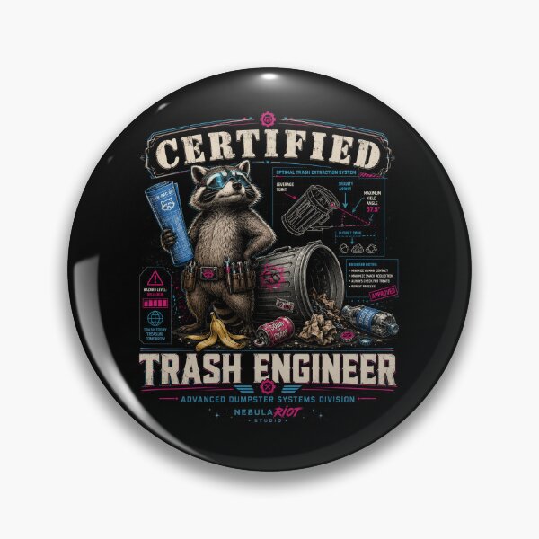 Item preview, Certified Trash Engineer designed and sold by NebulaRiotStudio.