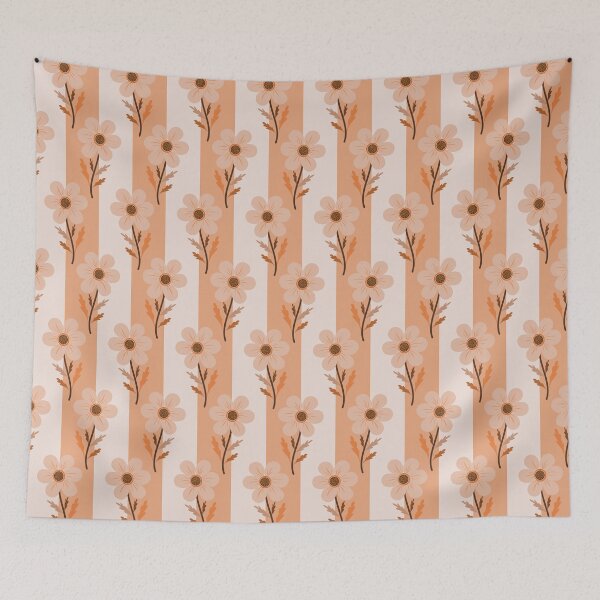 Item preview, Soft floral pattern on striped background designed and sold by PowerAntShop.