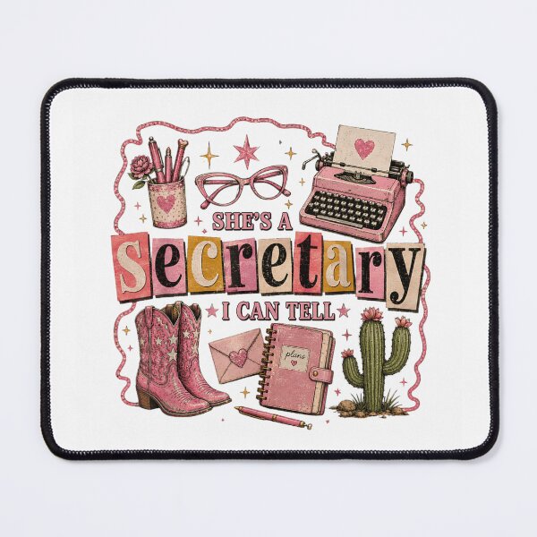 Item preview, She's A Secretary I Can Tell Funny Office Cowgirl Western Style designed and sold by Chaya Reid.