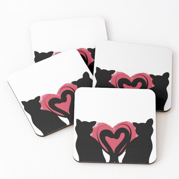 Item preview, Two Cat Lovers make a Heart designed and sold by yurethecat.