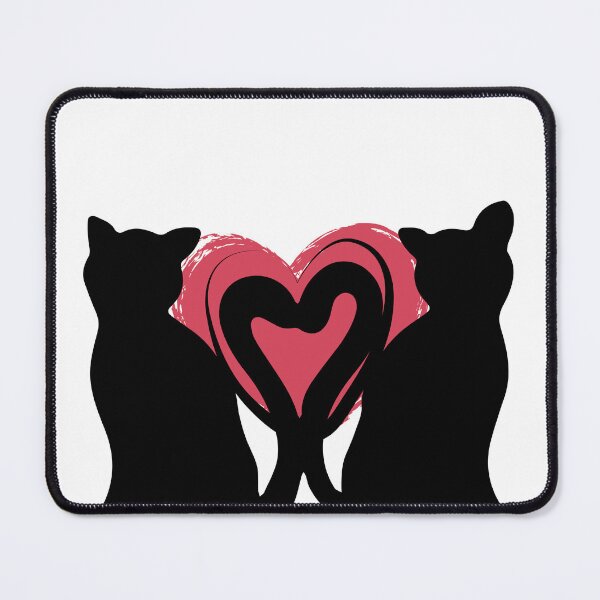 Item preview, Two Cat Lovers make a Heart designed and sold by yurethecat.