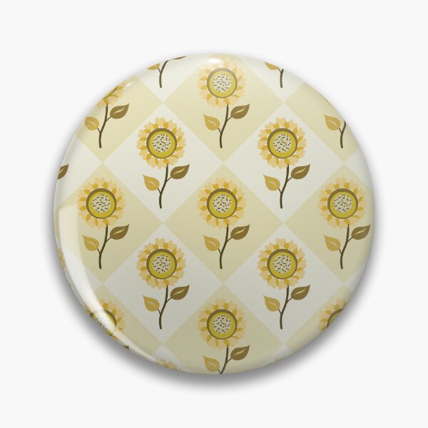 Item preview, Yellow sunflower pattern on diamond grid designed and sold by PowerAntShop.