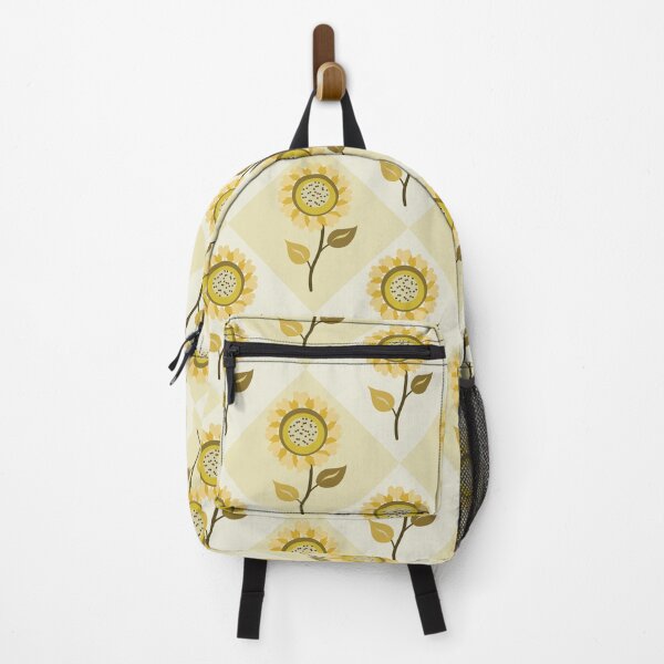 Item preview, Yellow sunflower pattern on diamond grid designed and sold by PowerAntShop.