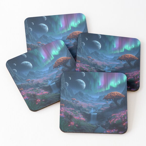 Item preview, Galactic Moonflower Alien Fantasy Landscape designed and sold by Luminous Wilds.