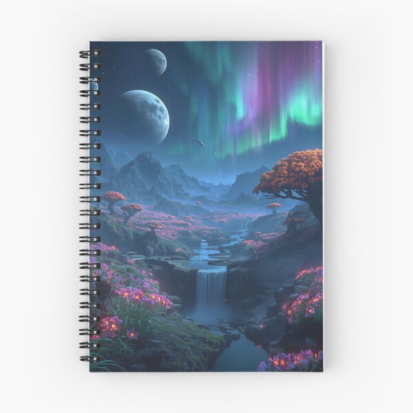 Item preview, Galactic Moonflower Alien Fantasy Landscape designed and sold by Luminous Wilds.