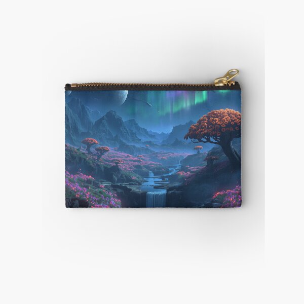 Item preview, Galactic Moonflower Alien Fantasy Landscape designed and sold by Luminous Wilds.
