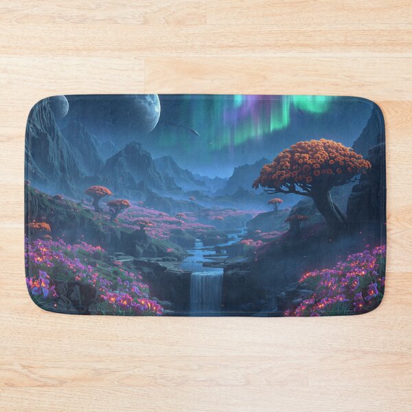 Item preview, Galactic Moonflower Alien Fantasy Landscape designed and sold by Luminous Wilds.