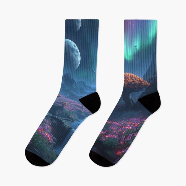 Item preview, Galactic Moonflower Alien Fantasy Landscape designed and sold by Luminous Wilds.