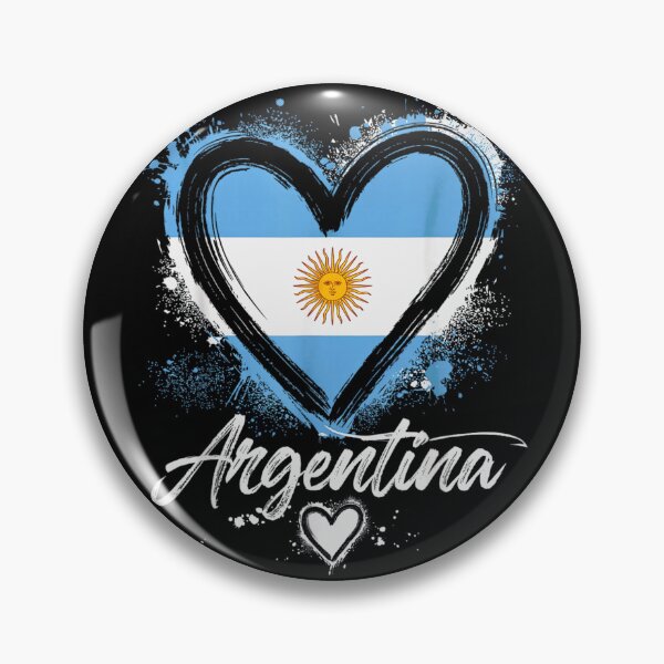 Item preview, Argentina Flag Heart Patriotic National Pride Distressed Brush Stroke Love designed and sold by Chaya Reid.