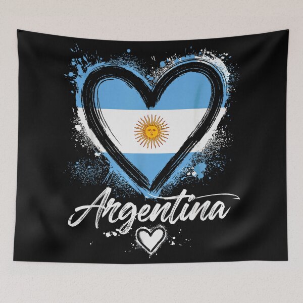 Item preview, Argentina Flag Heart Patriotic National Pride Distressed Brush Stroke Love designed and sold by Chaya Reid.