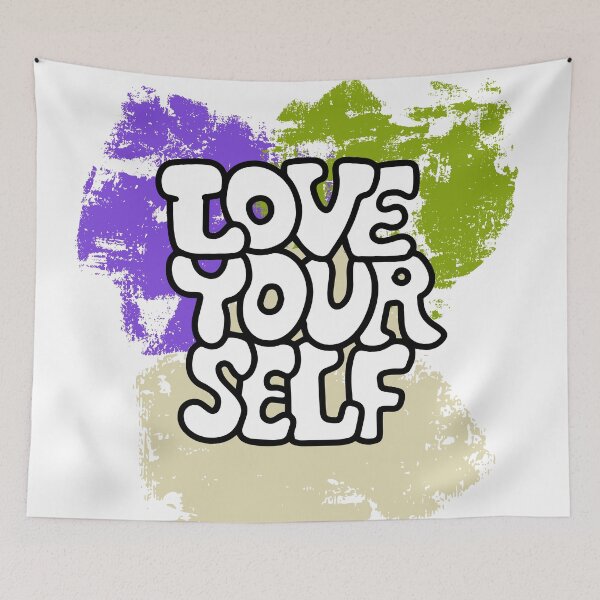 Item preview, Love Yourself Aesthetic Typography Brush Strokes designed and sold by BarakahCrafts.
