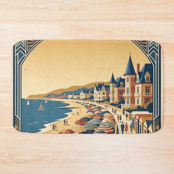 Item preview, Deauville France Vintage Travel Poster designed and sold by Bomax121.