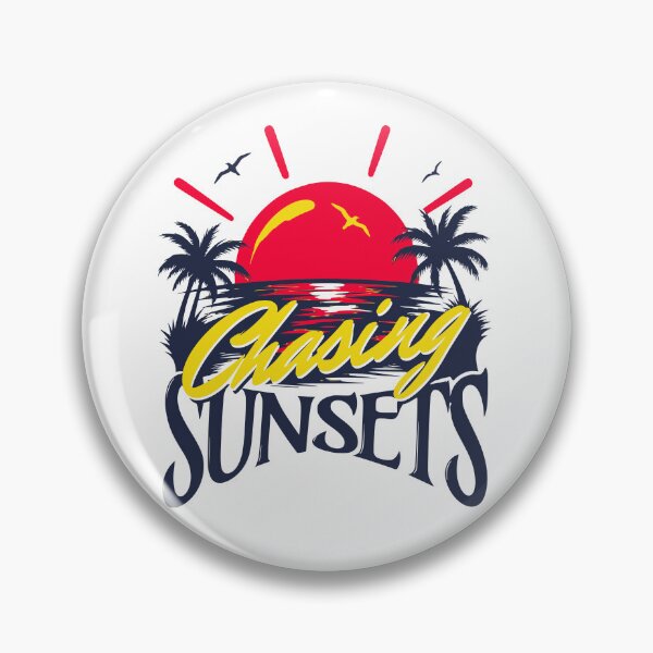 Item preview, Chasing Sunsets Vibrant Yellow Red Tropical Pool Party Summer Art designed and sold by illeN-Art-World.