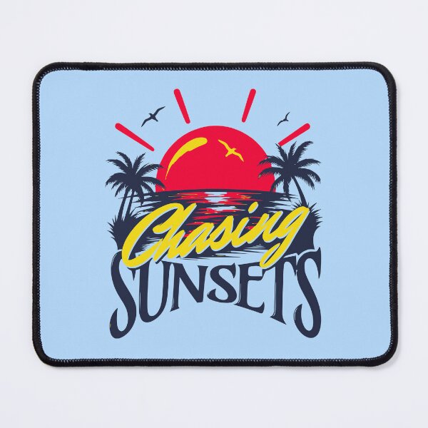Item preview, Chasing Sunsets Vibrant Yellow Red Tropical Pool Party Summer Art designed and sold by illeN-Art-World.