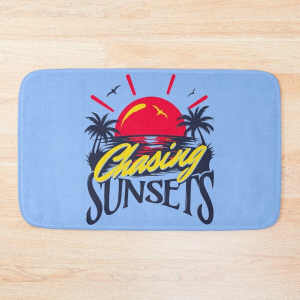 Item preview, Chasing Sunsets Vibrant Yellow Red Tropical Pool Party Summer Art designed and sold by illeN-Art-World.