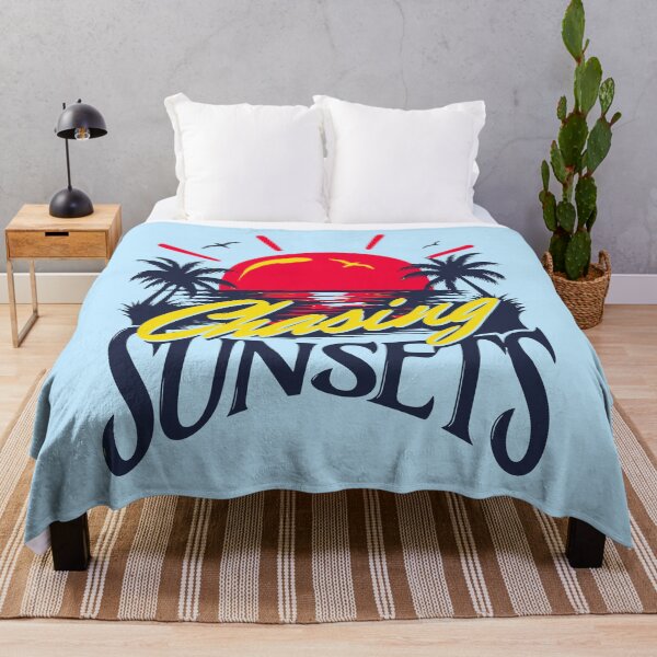 Item preview, Chasing Sunsets Vibrant Yellow Red Tropical Pool Party Summer Art designed and sold by illeN-Art-World.