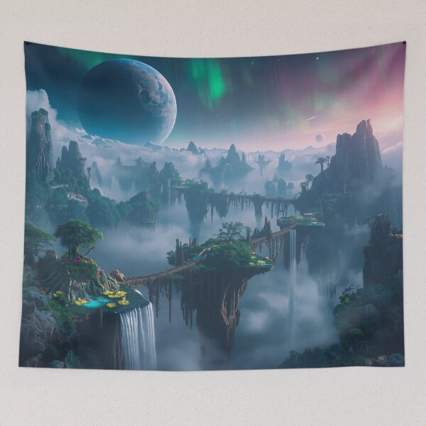 Item preview, Eternal Floating Rainforest Alien Landscape designed and sold by Luminous Wilds.