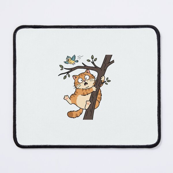 Item preview, Funny Scared Orange Cat Climbing Tree designed and sold by Owcomm.