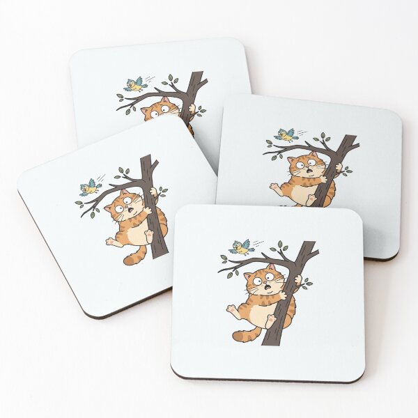Item preview, Funny Scared Orange Cat Climbing Tree designed and sold by Owcomm.