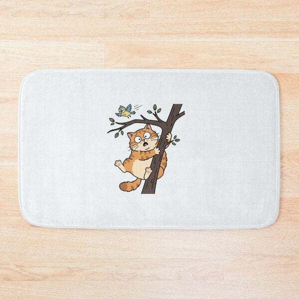 Item preview, Funny Scared Orange Cat Climbing Tree designed and sold by Owcomm.