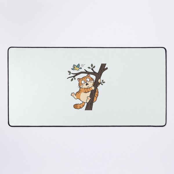 Item preview, Funny Scared Orange Cat Climbing Tree designed and sold by Owcomm.