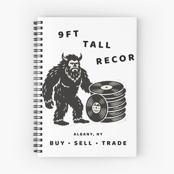 Item preview, 9ft Tall Records – Vintage Bigfoot Vinyl T-Shirt designed and sold by Klevertee.