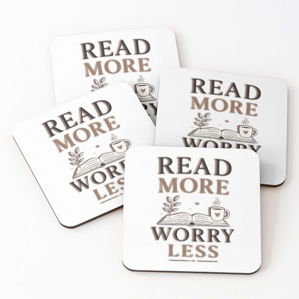 Item preview, Read More Worry Less Minimalist Book Lover Reading Design designed and sold by StockAnime.