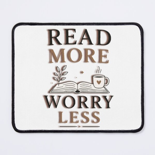 Item preview, Read More Worry Less Minimalist Book Lover Reading Design designed and sold by Noirvasca.