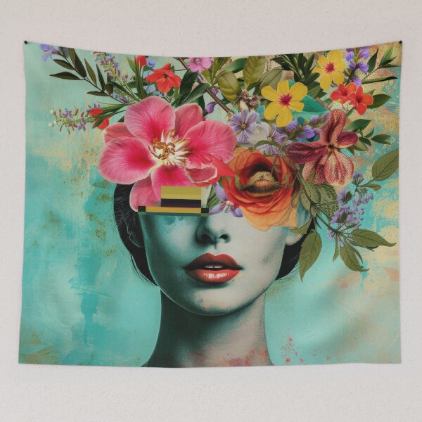 Item preview, Vintage Floral Woman Portrait designed and sold by Soft Oddity.