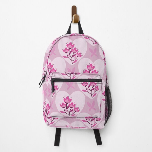 Item preview, Pink flower and heart seamless pattern designed and sold by PowerAntShop.