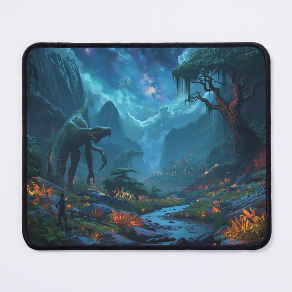 Item preview, Ancient Giants Alien Valley Fantasy Landscape designed and sold by Luminous Wilds.