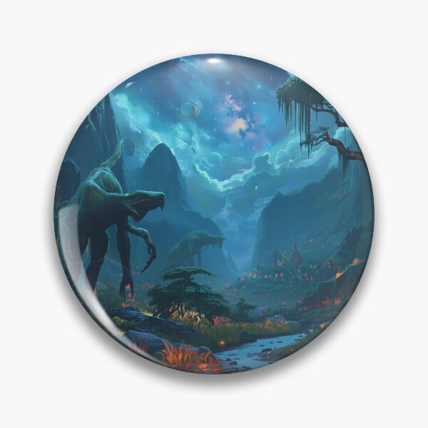 Item preview, Ancient Giants Alien Valley Fantasy Landscape designed and sold by Luminous Wilds.