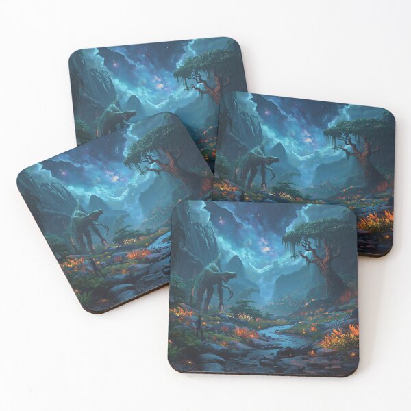 Item preview, Ancient Giants Alien Valley Fantasy Landscape designed and sold by Luminous Wilds.