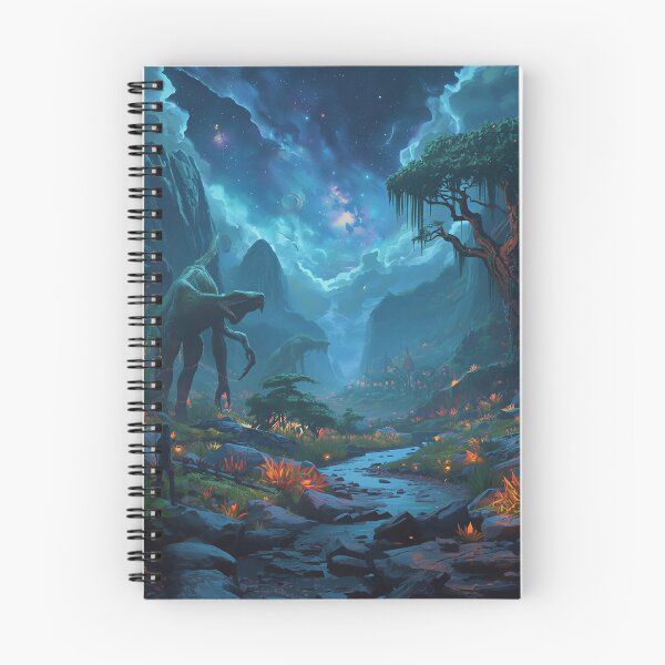 Item preview, Ancient Giants Alien Valley Fantasy Landscape designed and sold by Luminous Wilds.