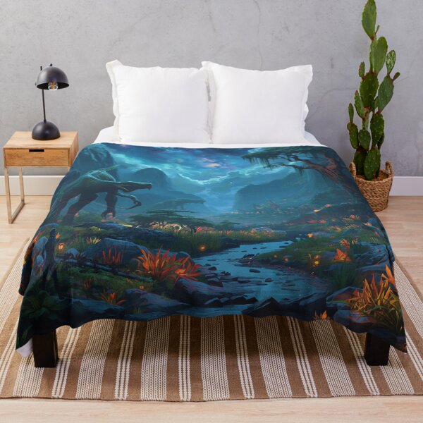 Item preview, Ancient Giants Alien Valley Fantasy Landscape designed and sold by Luminous Wilds.