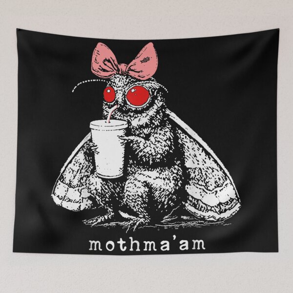 Item preview, Cute Mothmam Funny Moth Drinking Soda Cryptid Meme Vintage Character designed and sold by Daisy Grimes.
