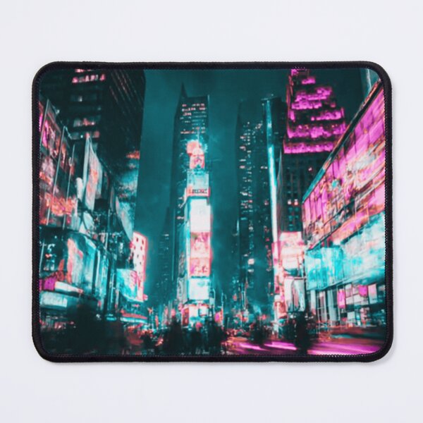 Item preview, Neon City Night Wall Art | Futuristic Cyberpunk Skyline Illustration designed and sold by Iceberg Comic Book Lounge.