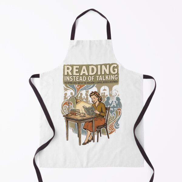 Item preview, Reading Instead of Talking Vintage Coffeehouse Poster designed and sold by urbinet.